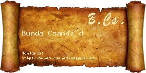 Bunda Csanád névjegykártya